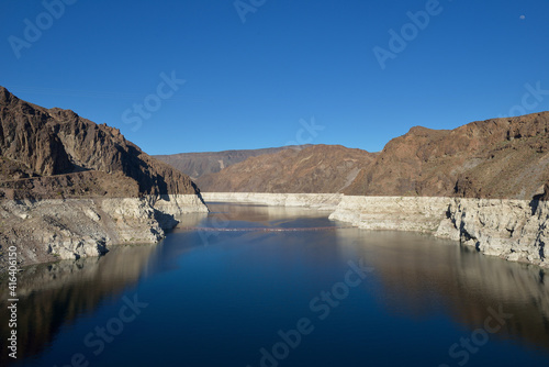 Lake Mead viewed from the dam, Hoover Dam, Arizona, Nevada, USA