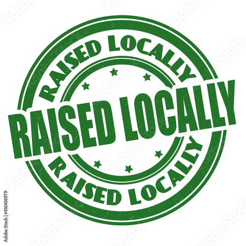 Raised locally grunge rubber stamp