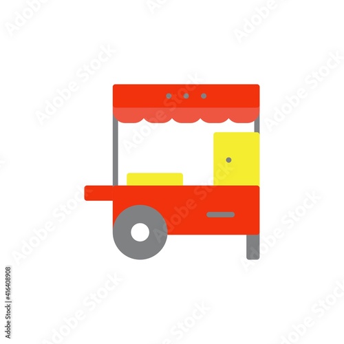 kiosk flat Icon.carnival and tool vector illustration on white background