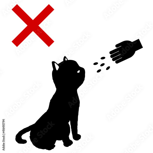 餌付け禁止ねこ３