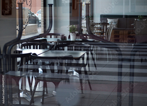 Cafetería cerrada durante la pandemia