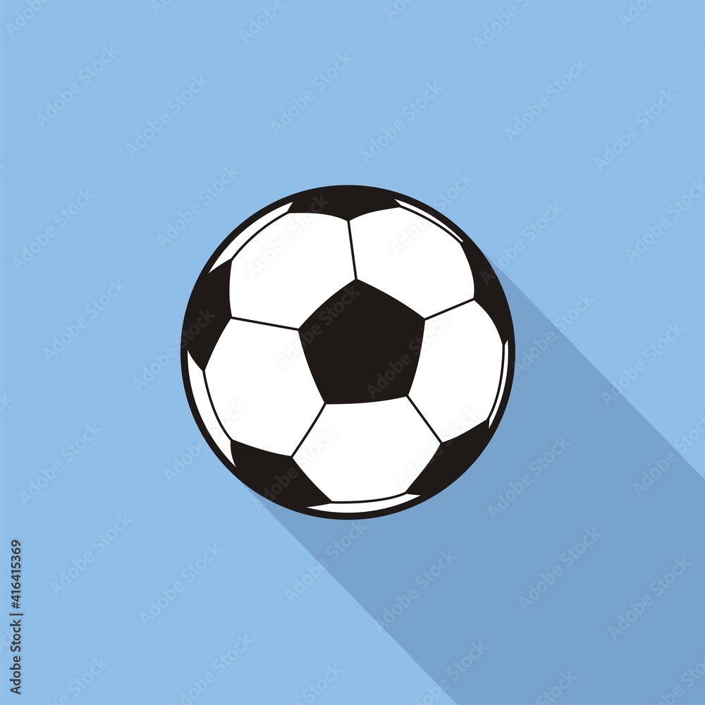 Hand drawn Soccer ball on flat style,vector illustration