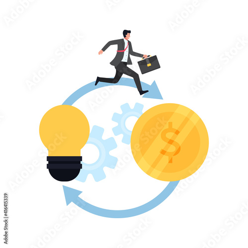 Flat business vector illustration.
