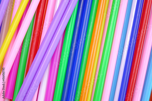 background of colorful straws