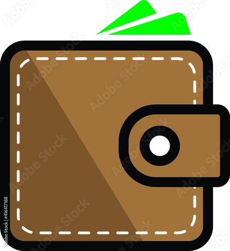 Wallet icon vector