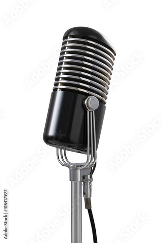 Front view of a 1940s microphone photo