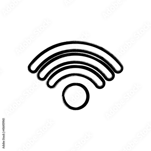Wi Fi icon, flat design template, vector illustration