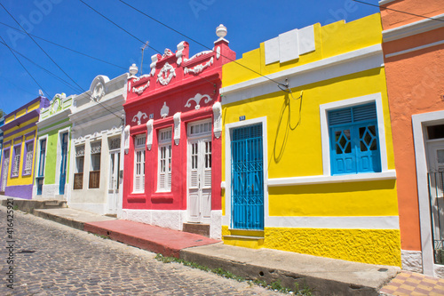 Olinda, Old city street view, Brazil, South America