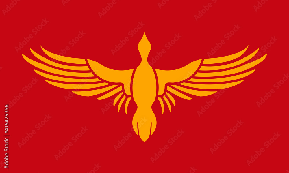 Obraz premium luxury look bird silhouette illustration art icon. modern symbol of power, rising, courage, and infinity. best used for logo in business, company, brand, etc.