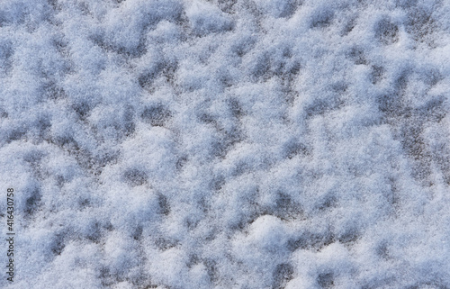 Snow patterns in the sand.