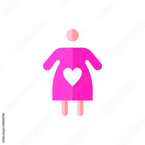 Pregnant, Pregnancy, Maternity Flat Icon Logo Illustration Vector Isolated. Happy Mother's Day Icon-Set. Suitable for Web Design, Logo, App, and Upscale Your Business.