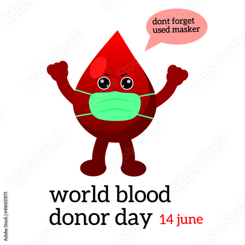 Cute blood for world blood donor day 