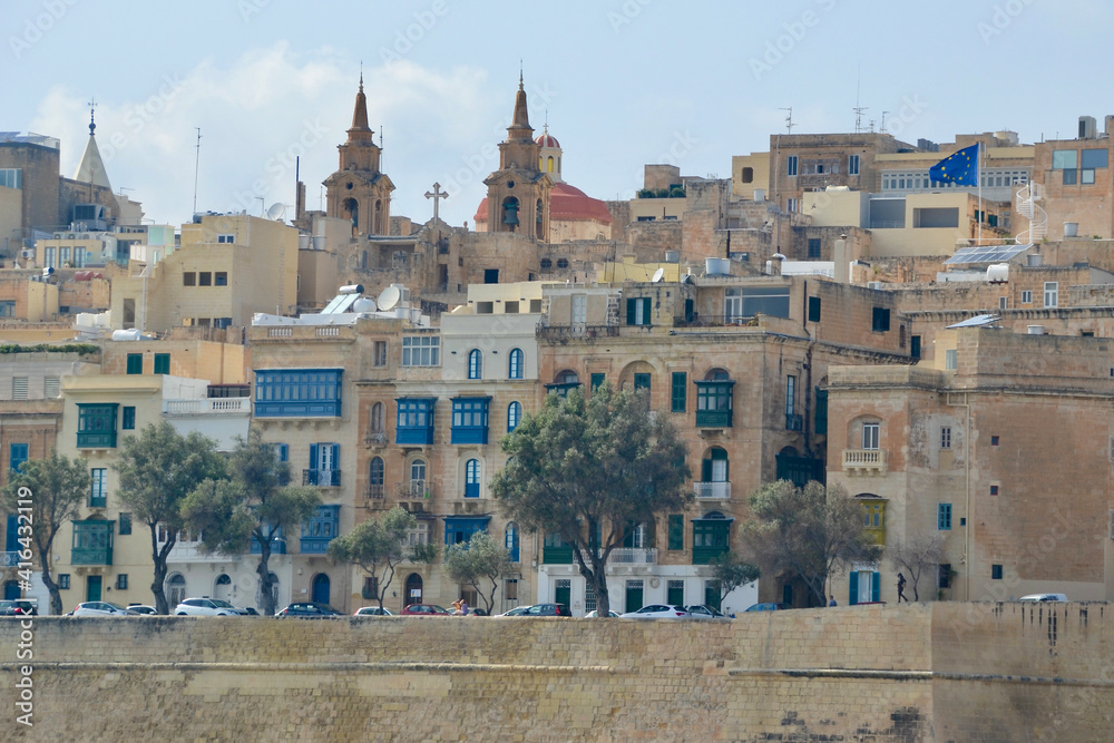 Valletta Malta as seen from the Grand Harbour