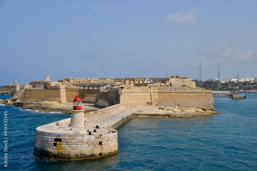 The beautiful architecture of the streets of Valletta Malta