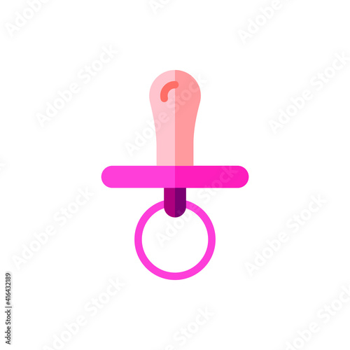Baby Pacifier Flat Icon Logo Illustration Vector Isolated. Happy Mother's Day Icon-Set. Suitable for Web Design, Logo, App, and Upscale Your Business.