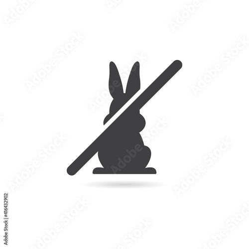 Vector Isolated No Easter Bunny Icon