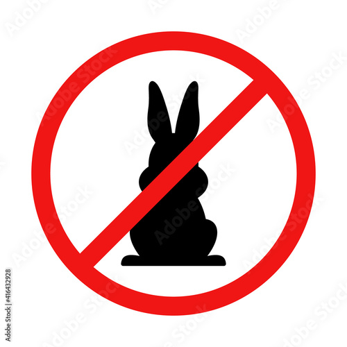 Vector No Easter Bunny Sign