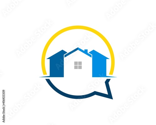Simple bubble chat with real estate inside
