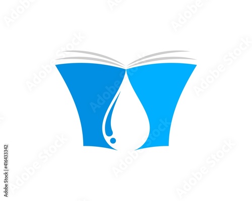 Simple book with water drop inside