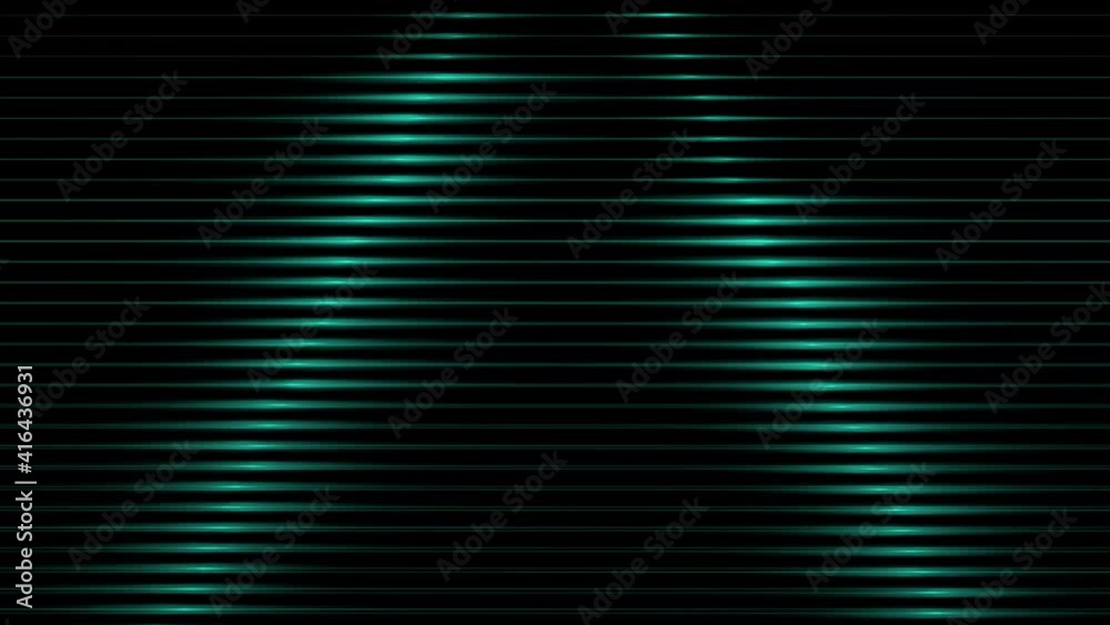 4K Glowing green lines. Waving bright lines. Dark background 4K Glowing green lines. Waving bright lines. Dark background