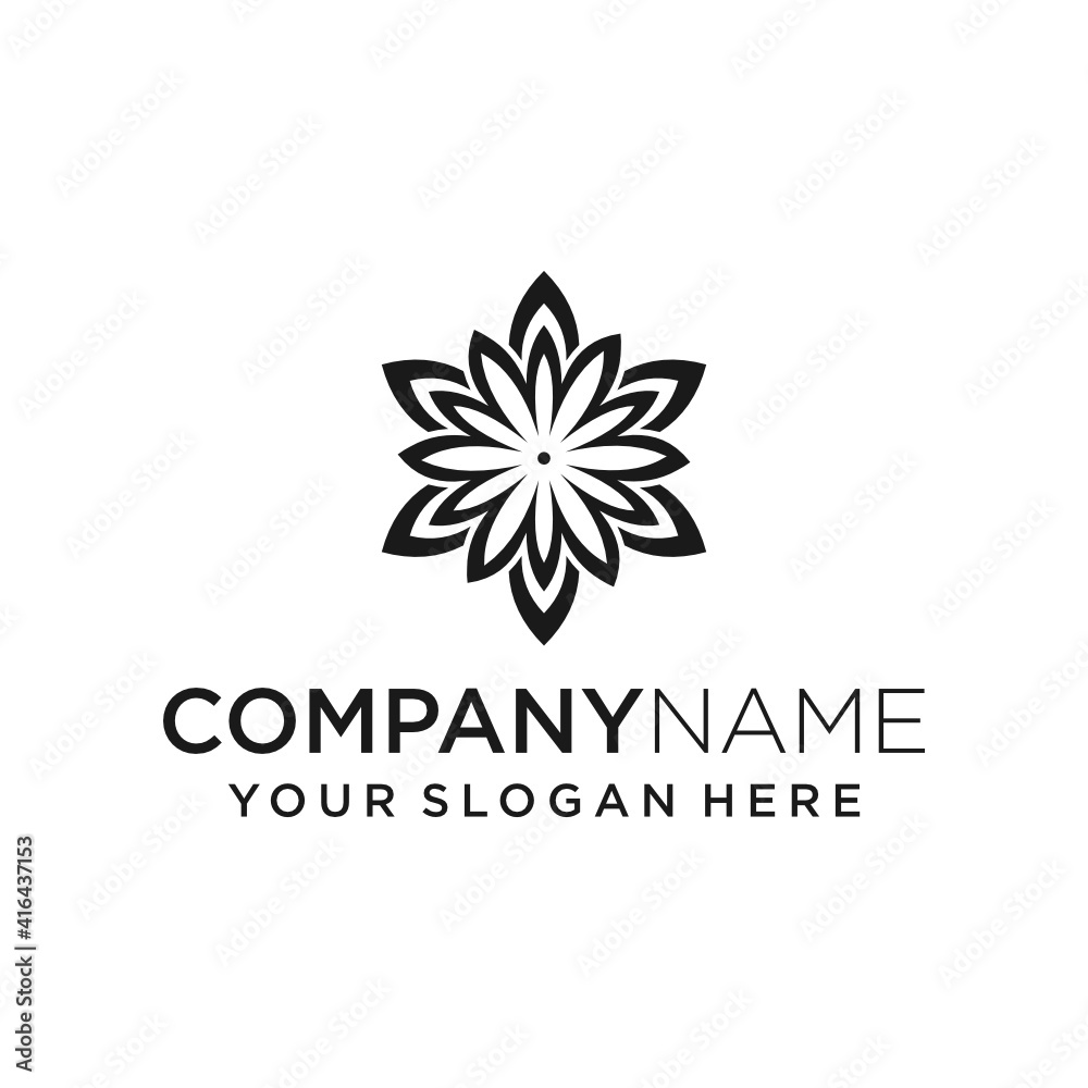 Abstract luxury floral beauty logo design. Abstract luxury floral beauty logo design.