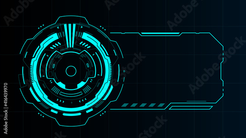 Circle futuristic interface hud vector design.	
