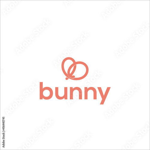 letter b logo with outline butterfly. icon, simple and minimalist. Feminine pink logo vector