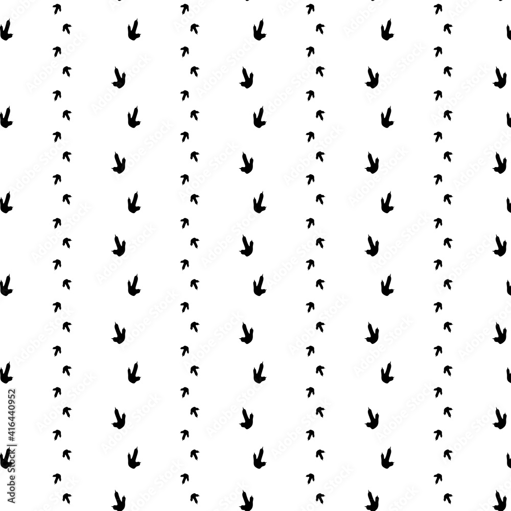 Dinosaur footprint tracks. Minimal seamless pattern. Background with paw, claw predator. Dinosaur footprint illustration perfect for textile, wrap and wallpaper and design.