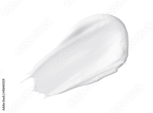 Fotografia White cosmetic cream texture on white background