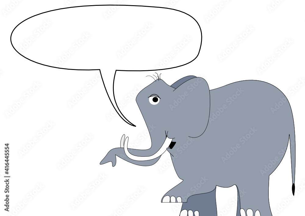 Obraz premium Sprechender Elefant