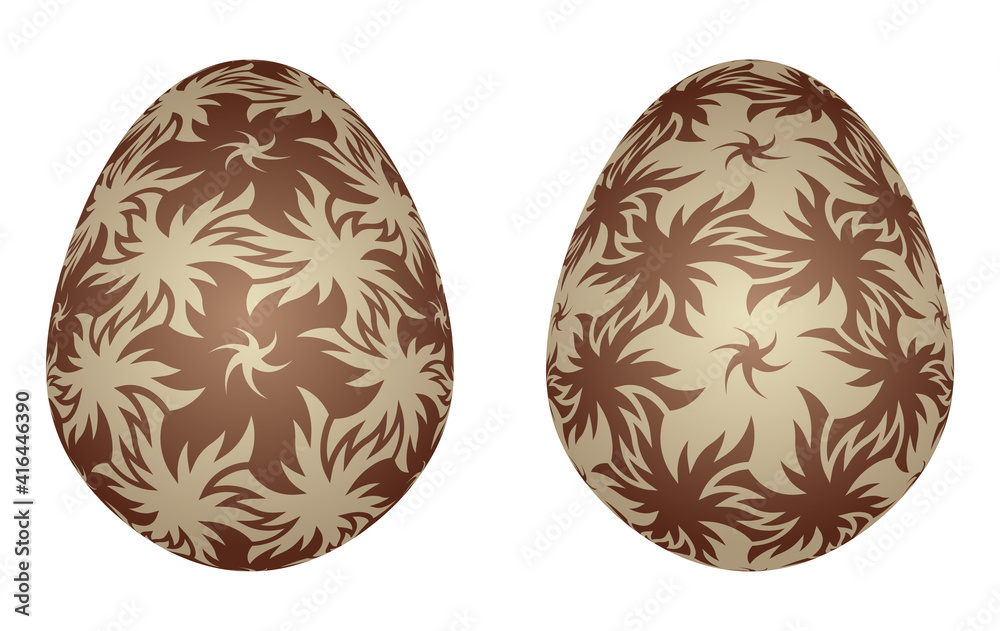 Dark and white chocolate eggs Dark and white chocolate eggs