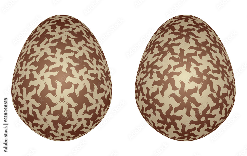 Dark and white chocolate eggs Dark and white chocolate eggs