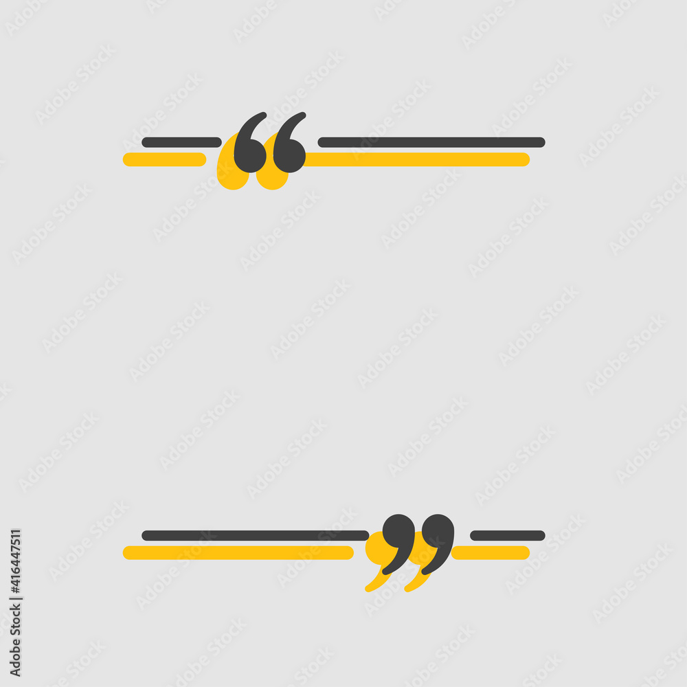 Quote lines text with bracket, vector banner Quote lines text with bracket, vector banner