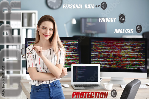 Portrait of female programm...