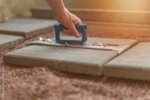 Terassenplattenverbau