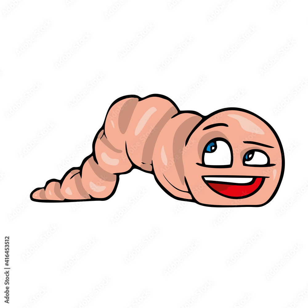 Worm Cute insect cartoon . Vector illustration Worm Cute insect cartoon . Vector illustration