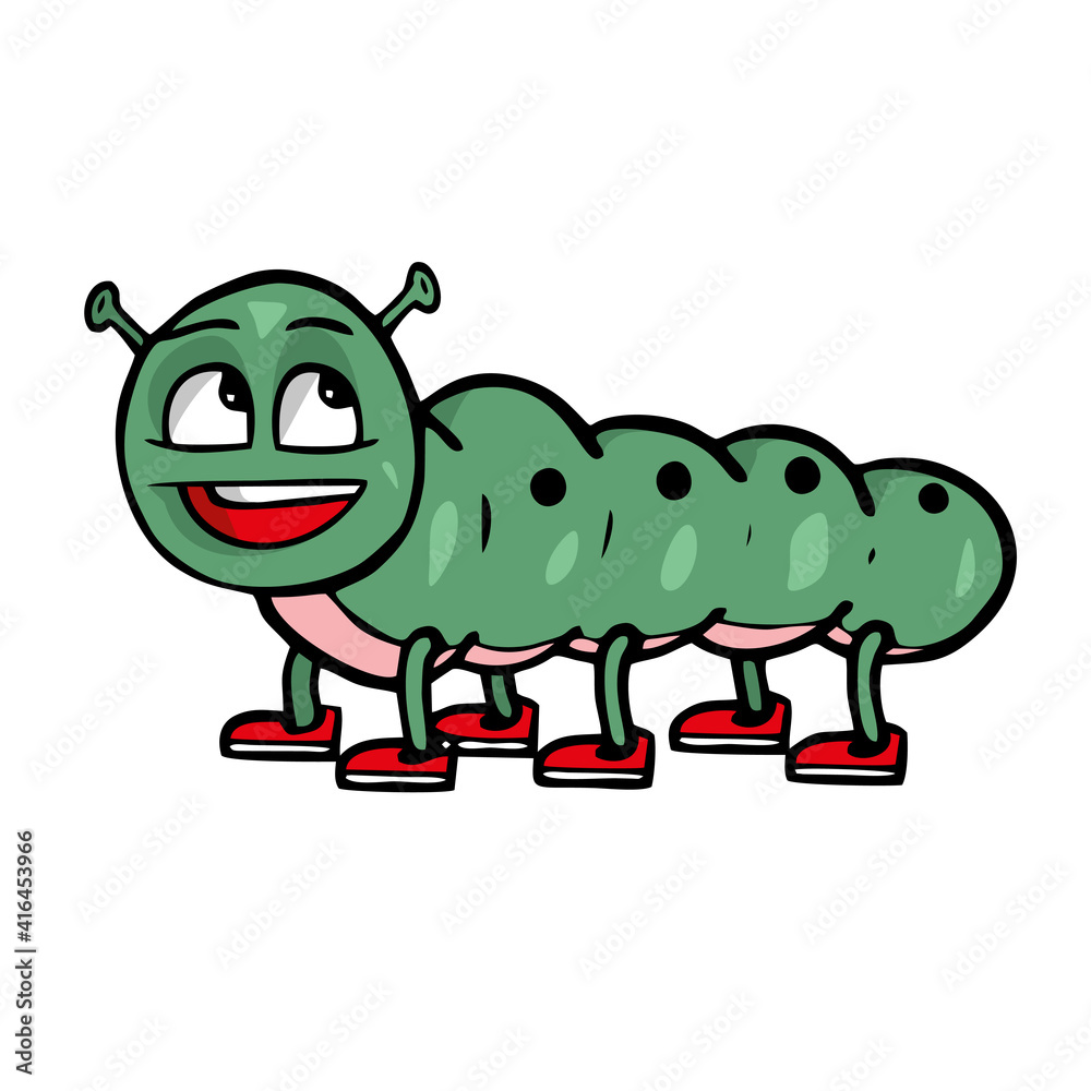 Сaterpillar Cute insect cartoon . Vector illustration Сaterpillar Cute insect cartoon . Vector illustration
