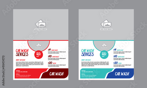 Car Wash Flyer Template Design