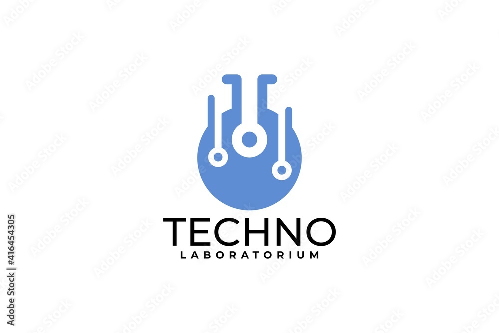 laboratory tube illustration. technology logo. laboratory tube illustration. technology logo.