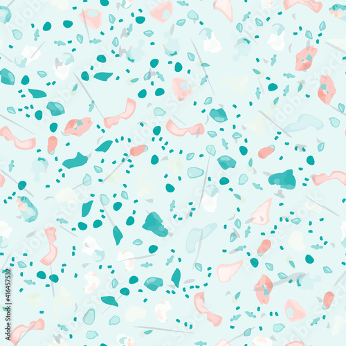 Wallpaper Mural Terrazzo Texture Vector. Flooring Seamless Pattern Torontodigital.ca