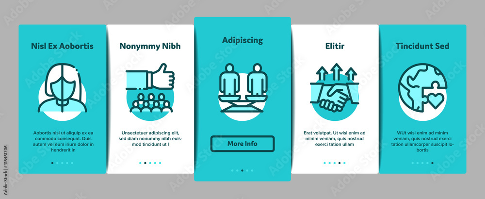 Tolerance And Equality Onboarding Mobile App Page Screen Vector. Tolerance For Different Religion And Race, People With Disabilities And Gender Illustrations Tolerance And Equality Onboarding Mobile App Page Screen Vector. Tolerance For Different Religion And Race, People With Disabilities And Gender Illustrations