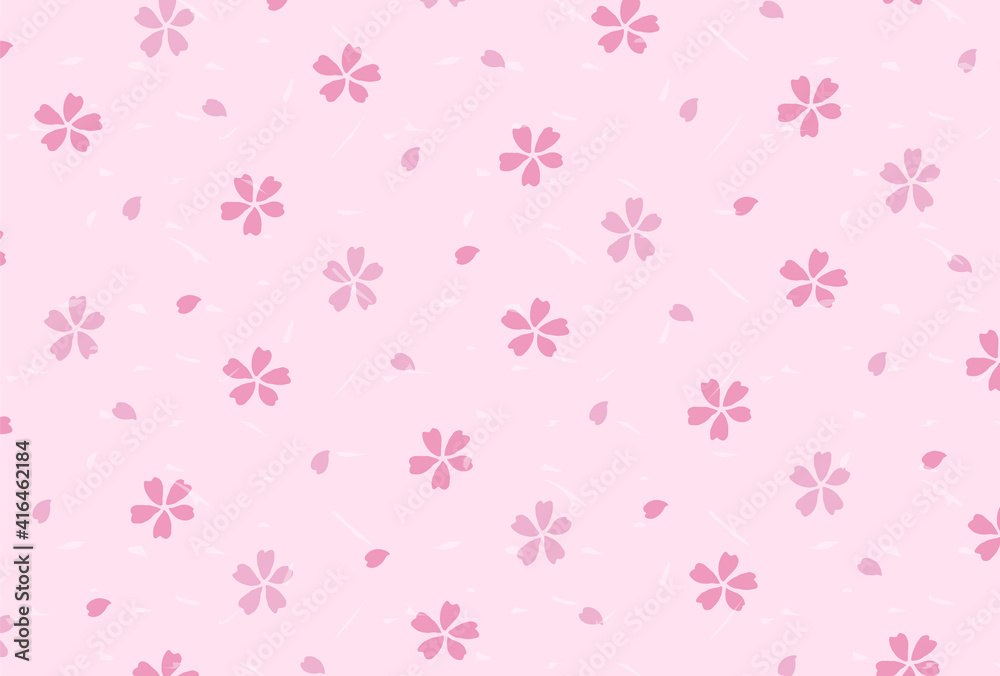 桜柄の背景素材 Stock Vector Adobe Stock
