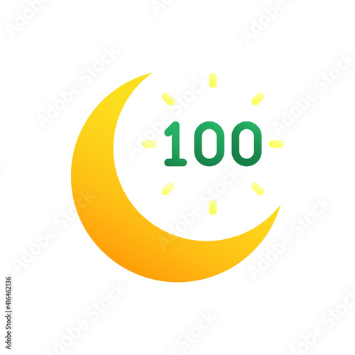 Crescent Moon, Muslim, Islam Flat Icon Logo Illustration Vector Isolated. Ramadan and Muslim Icon-Set. Suitable for Web Design, Logo, App, and Upscale Your Business.