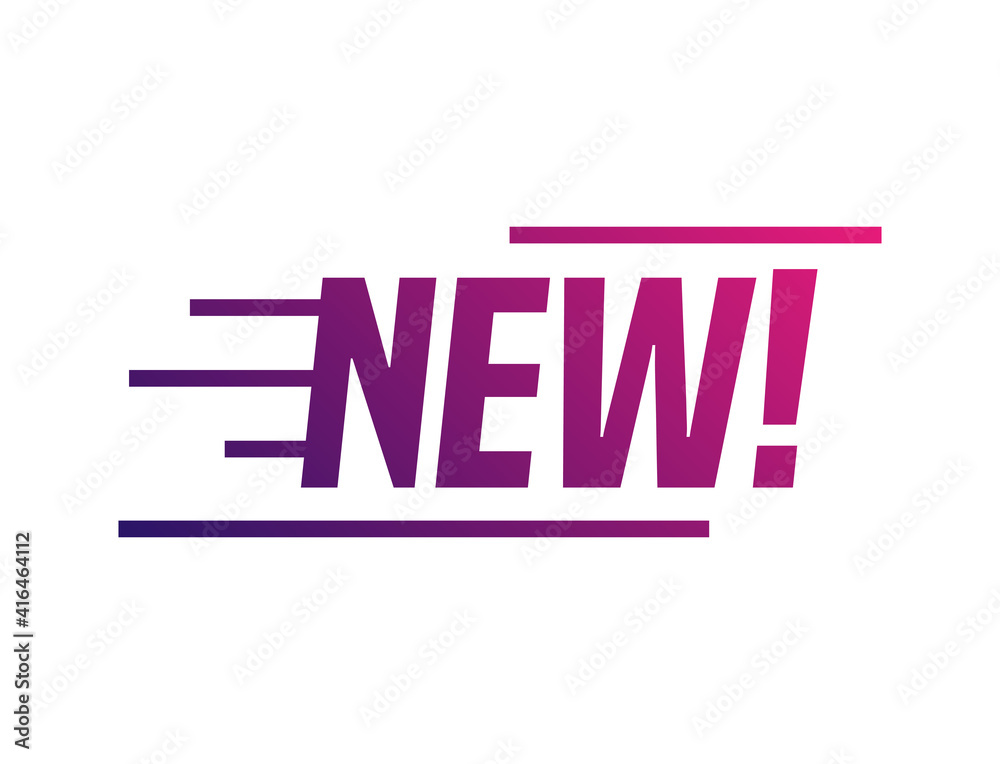 Fototapeta premium New Announcement for Advertisement Modern Flat Design Icon