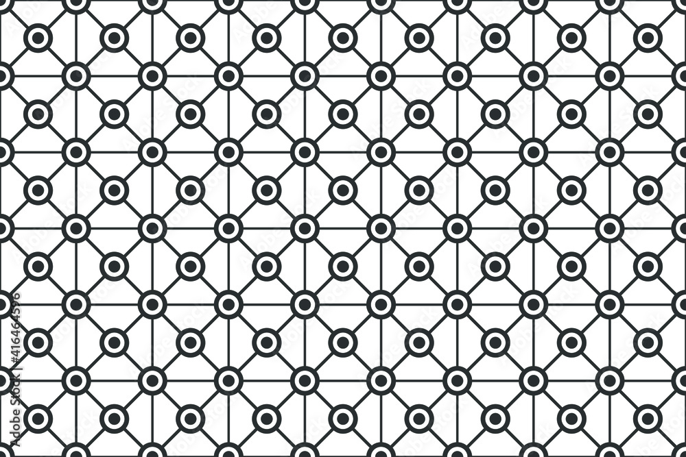 Fototapeta premium Vector graph seamless. Grid line. Seamless cage texture.