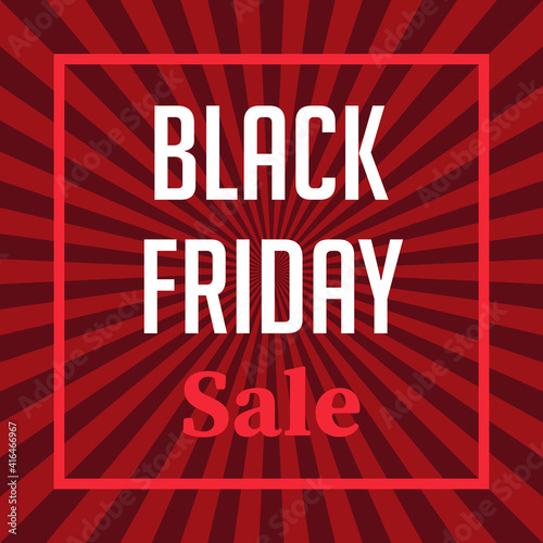 Wallpaper Mural Black Friday sale banner on red background with rays Torontodigital.ca