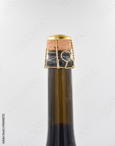 the top part of the wine bottle