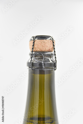 the top part of the wine bottle