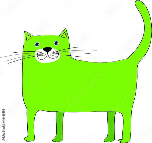 vector cartoon big cat 