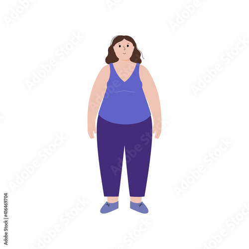 Obese woman concept